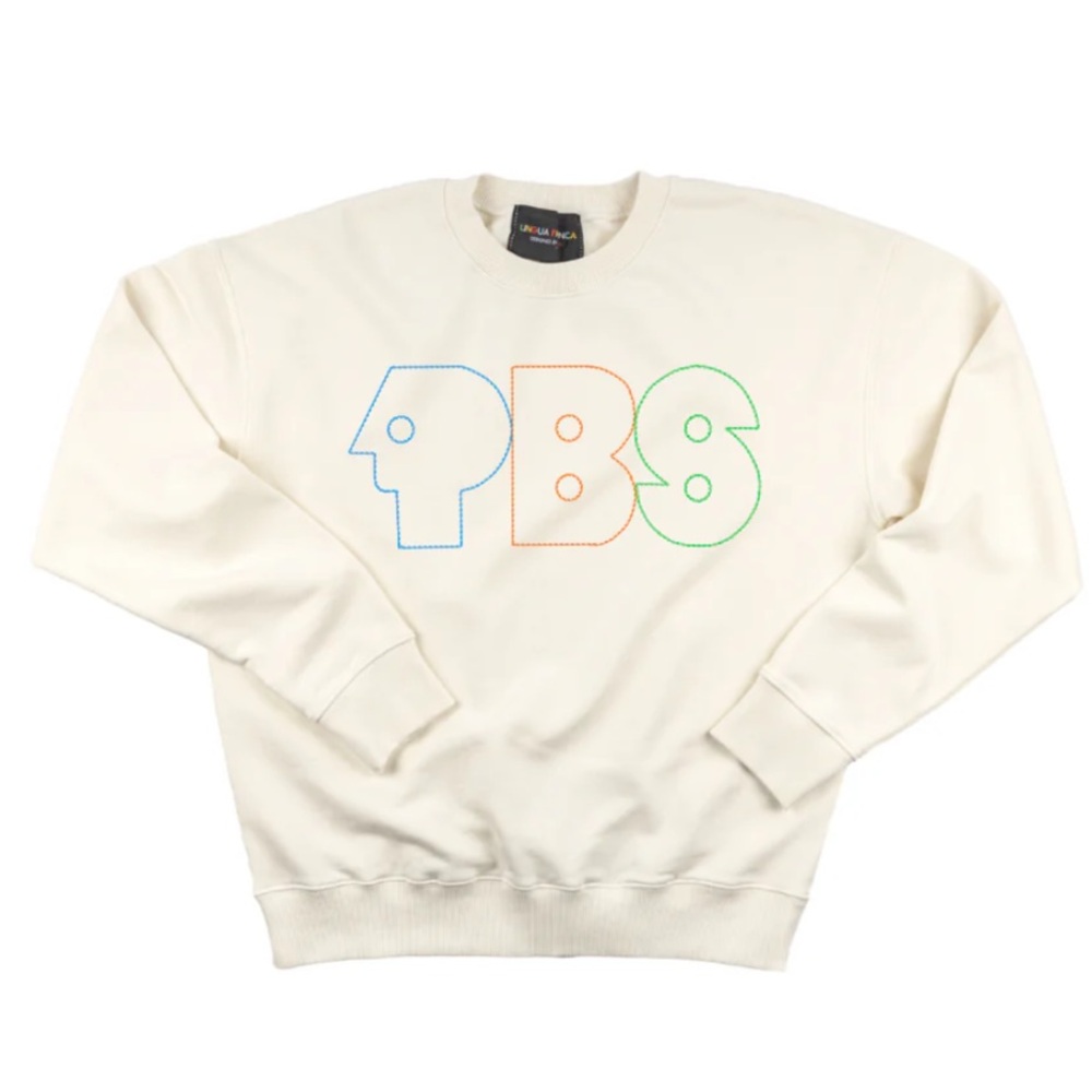 Cream Graphic Women's Crewneck Sweater
